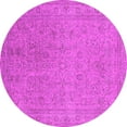 thumbnail image 1 of Ahgly Company Indoor Round Oriental Pink Industrial Area Rugs, 5' Round, 1 of 4