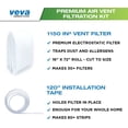 thumbnail image 5 of Complete Premium Vent Register Filters Kit - 72 x 16 Electrostatic Media 120 of Tape (30+ Filters per Roll) for HVAC AC Heating Intake Registers Grilles to Reduce Dust and Allergy, 5 of 9