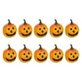 thumbnail image 4 of Halloween Foam Pumpkin Set (10PCS) - Mini Ghost Face Pumpkins for DIY Decor, Table Centerpieces, Wreath Making & Spooky Bouquet Arrangements, 4 of 6