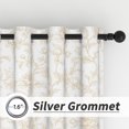 thumbnail image 6 of Lfeey Watercolor Floral Blackout Curtains for Bedroom, Thermal Insulated Grommet Window Drapes,Beige, 42 x 96 Inch, 2 Panels, 6 of 7