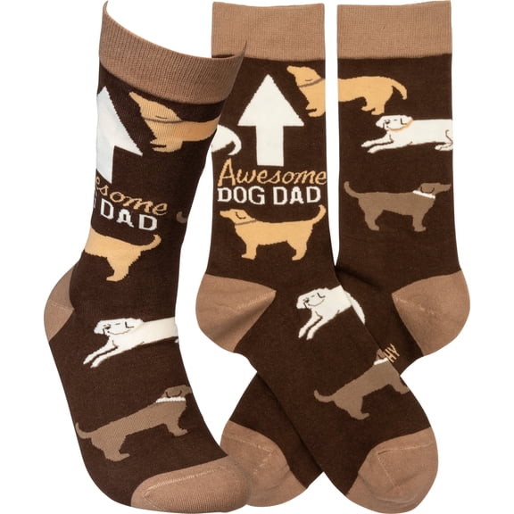 Primitives by Kathy Awesome Dog Dad Socks