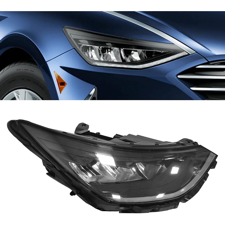 For 2020-2023 Hyundai Sonata Sedan Front Black Headlights Assembly LED