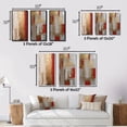 thumbnail image 4 of Designart "Lunar Redemption Abstract in Gold and Red I" Abstract Painting Framed Wall Art Set Of 3 - Gold Modern Frame Gallery Wall Set For Home Decor, 4 of 6