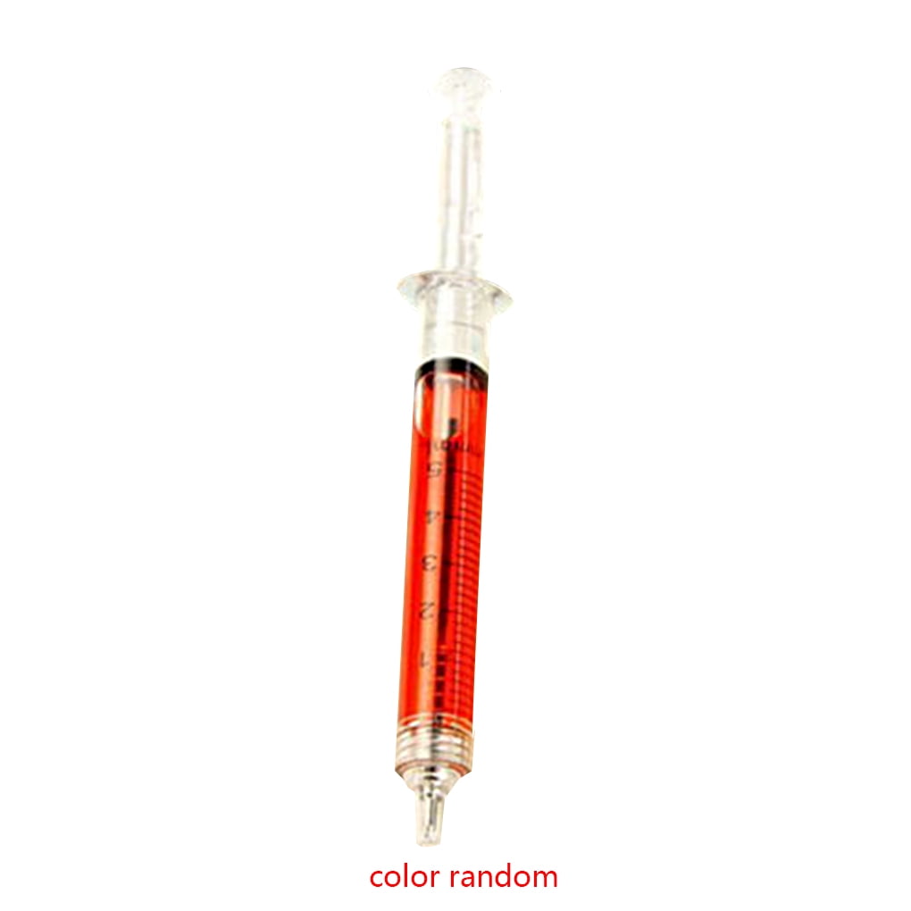 Syringe Pens - (Bulk Pack of 24) Retractable Fun Multi Color