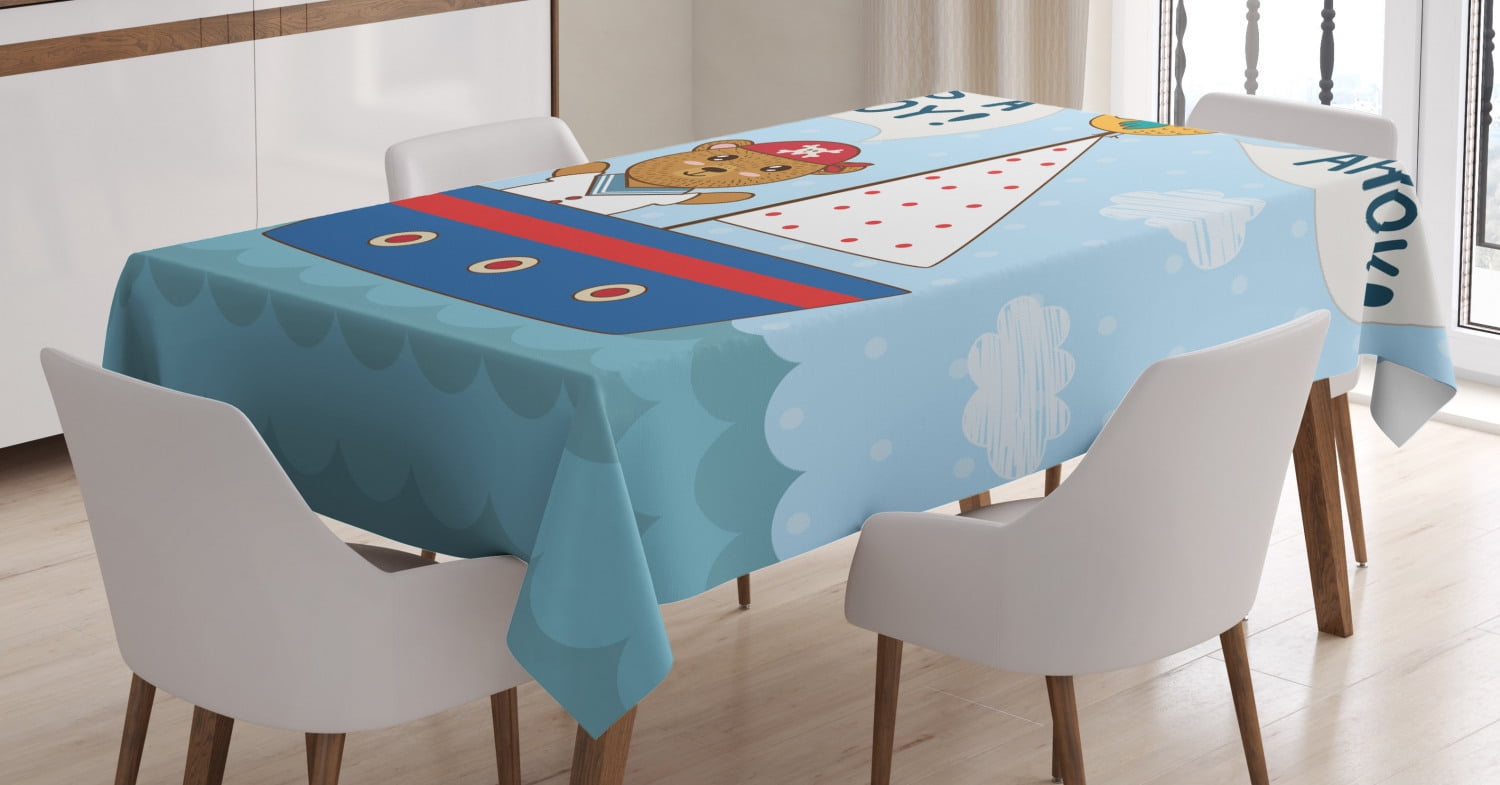 Ahoy Its a Boy Tablecloth, Cute Baby Shower Theme It's a Boy in