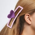 thumbnail image 4 of Eoperou Hair Claw Hollow Rectangle Shape Plastic Hair Clip Heart Shape Back Head Hair Claw Daily Party Wear Hair Accessories, 4 of 8