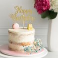 thumbnail image 3 of Decoración para tartas EIOAUY Happy Birthday, 23 cm, purpurina, color dorado champán, 3 of 6