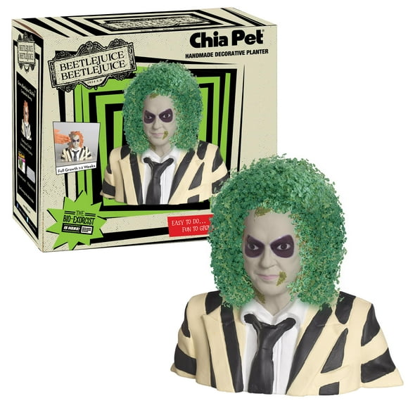 Maceta decorativa Chia Pet Beetlejuice, divertida de cultivar