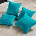 thumbnail image 3 of Home Soft Things Pleated Velvet 4 Piece Throw Pillow Cover Set - Storm Blue - 20" x 20", 3 of 6