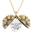 thumbnail image 1 of Collar vintage con girasol que se puede abrir, colgante de acero inoxidable con grabado de doble capa, collar de aleación con girasol, estilo europeo y americano, 1 of 5