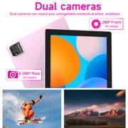 2 In 1 Android table 10 Inch With TabletS protective Case and Stylus Pen android 15 Tablet 5G WiFi-6 1280*800 full HD IPS display 6000mah 64GB ROM+12GB RAM (4+8 Virtual), 1024GB Expansion (Pink)