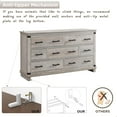thumbnail image 4 of OKD 54''W Farmhouse Dresser 7 Drawers Modern Rustic Wood Chest of Drawers Closet Storage Organizers for Bedroom Living Room Hallway，Light Rustic Oak, 4 of 5