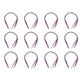 thumbnail image 4 of Mechones de pelo de colores brillantes con rastas y purpurina, extensiones de pelo brillantes, oropel morado, 4 of 10