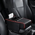 thumbnail image 1 of 5-in-1 Multifunctional PU Leather Car Armrest Box Mat, Center Console Organizer with Cup Holder, Phone & Tissue Slots, Waterproof Elastic Pad for Most Vehicles, 1 of 8