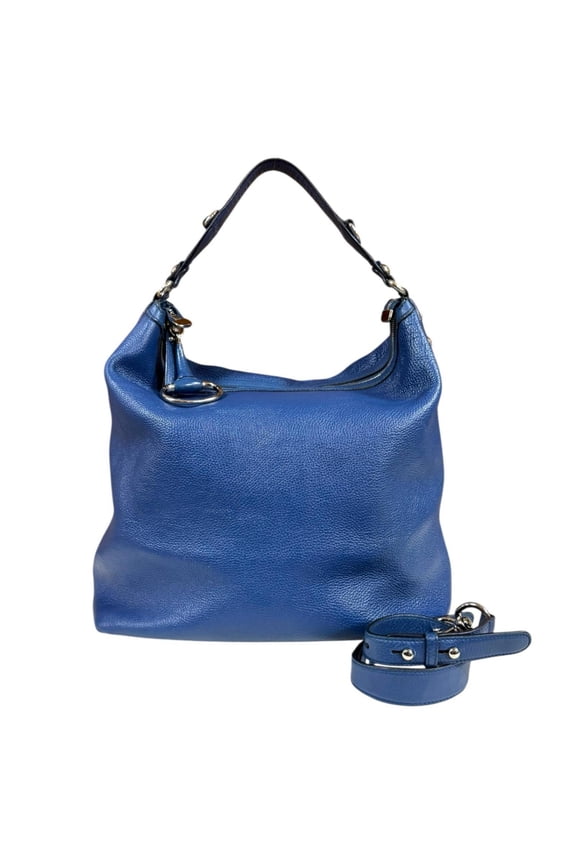 Pre-Owned Gucci Iconbit Tote Bag Shoulder Bag, Leather 232950, Blue, Women's