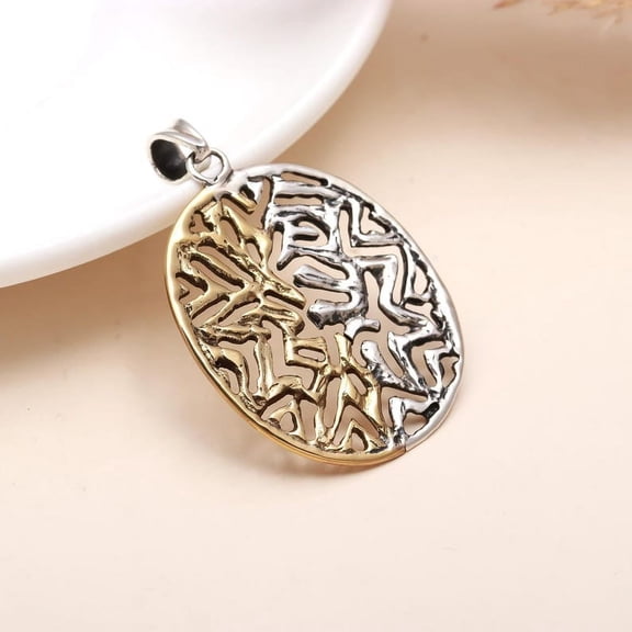 AG 925 Jewellery Circular Silver Pendant, Sterling Silver, 925 Sterling