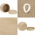 thumbnail image 5 of Sea Team Round Cotton Rope Storage Basket with Lid, Decorative Woven Storage Bin, Pot, Caddy, Organizer, Container for Snacks, Towels, Plants, 10 x 7.5 Inches (Small, Khaki), 5 of 7