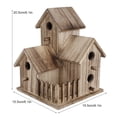 thumbnail image 2 of Bird house, outdoor bird house, wooden bird house small outdoor garden bird nest box bird house pet supplies decoration hanging aviary nest box for watching wild birds, 2 of 9