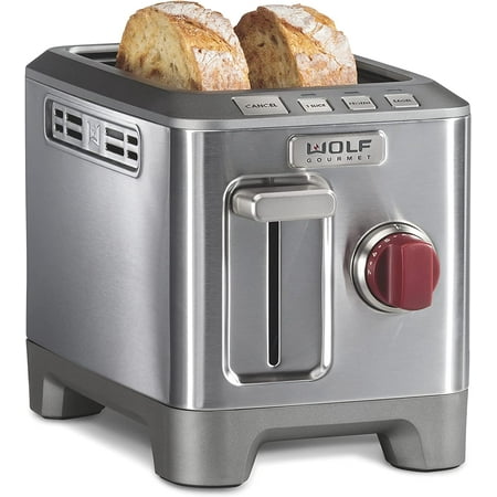 

Extra-Wide Slot Toaster With Shade Selector Bagel And Defrost Settings Red Knob Stainless Steel (WGTR152S)