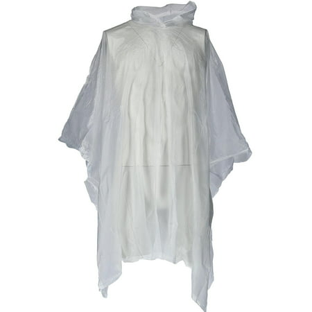 Size one size Adult Reusable Rain Poncho, Clear (Best Reusable Rain Poncho)