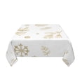thumbnail image 3 of YFYANG Square Polyester Table Cloth, 60" x 60" Reusable Table Cover Kitchen Dining Room Pine Branches Snowflake Pattern Decorative Tablecloths for Tables of 2-4 People, 3 of 8
