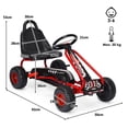 thumbnail image 3 of Go kart de Pedales Costway para Niños con 4 Ruedas Antideslizantes Asiento Envolvente y Freno de Mano Rojo 92 x 50 x 53 cm, 3 of 10