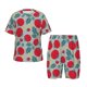 thumbnail image 1 of Balery Tomato Conjunto de Pijama Infantil de Manga Corta con Estampado – Ropa de Dormir de Algodón Suave-Large, 1 of 6