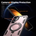thumbnail image 4 of Compatible with Samsung Galaxy S23 Case, Hybrid Slim Phone Cases Fit for Samsung Galaxy S23, Compatible with MagSafe Magnetic Ring Stand Rugged Case, Shockproof Protective, Rosegold, 4 of 5