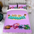 thumbnail image 4 of ¡Vamos, Plátanos! Conjunto de sábanas temático, trío de piezas, cómodo y amigable con la piel, diseño único, regalo de decoración para el hogar para familiares, amigos y fans,135cm *200cm, 4 of 6