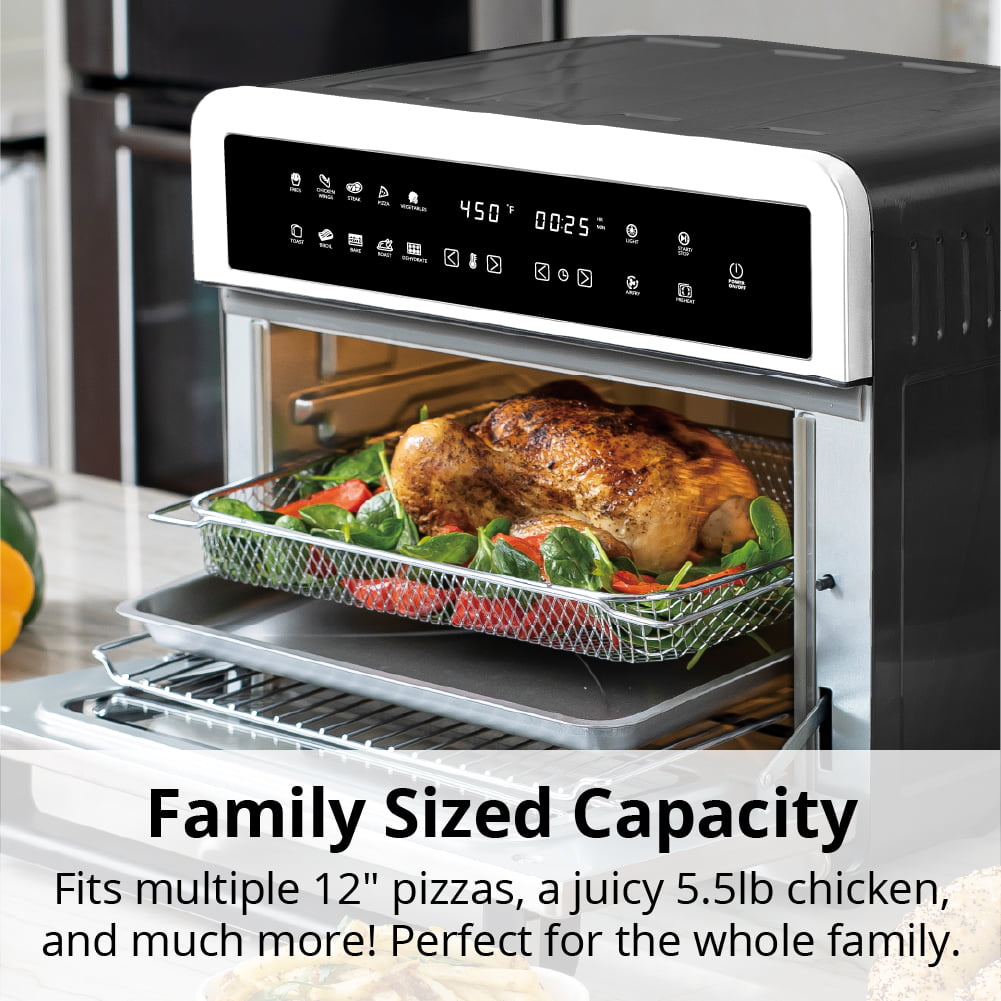Get AROMA Glass Air Fryer and Countertop Convection Oven with Powerful  360Crispy™ Technology (3 Quart) AAF-360 Delivered