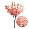 thumbnail image 3 of Artificial Plant Leaf Bouquet Simulation Leaves Branch Home Decor Plastic Cloth Fake Plant, Pink, 3 of 7
