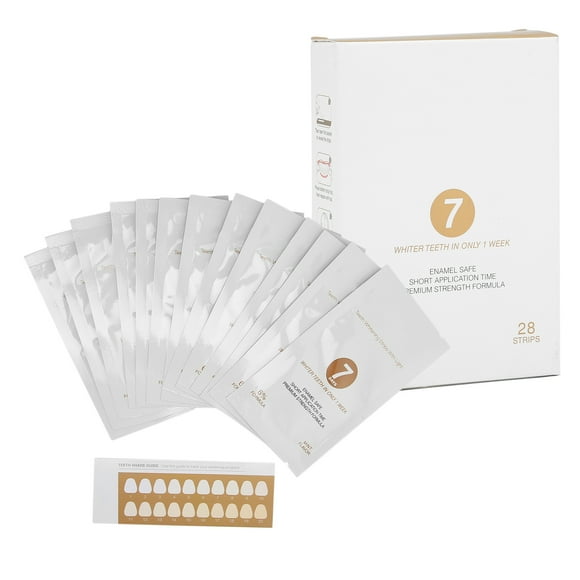 14 bolsas/caja Tiras blanqueadoras de dientes Refrescante para el aliento Eliminación de manchas Kit de blanqueamiento dental