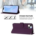 thumbnail image 5 of Wallet Case Compatible for iPhone 15 Plus, PU Leather Magnetic Closure Protective Flip Folio Case with 3 Card Holder and Wrist Strap Cover Women Men,Violet,For iPhone 15 Plus, 5 of 7