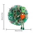 thumbnail image 3 of FastXmas St. Patrick's Day Green Decoration Shamrock Wreath with Gnome for Front Door Sign Wall Signs Spring Decoration, Sign Welcome Hanging for Home Decor Party Outdoor Indoor Decor(15.7"*15.7"), 3 of 7