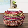 thumbnail image 1 of L.R. Resources Boho Beauty Braided Pouf Ottoman, 14" x 20", Multicolor -, 1 of 4
