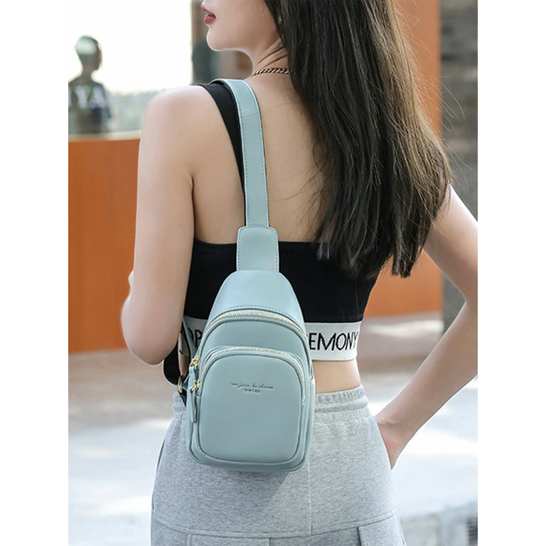Turquoise LEATHER BUM BAG Women's Leather Fanny Pack 
