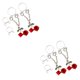 thumbnail image 1 of Qarigey Pezón sin perforación de acero inoxidable con diamantes de imitación de fruta de cereza roja 2 uds. Multicolor 12 mm 2piezas, 1 of 1