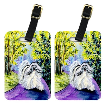 Pair of 2 Tibetan Terrier Luggage Tags