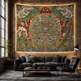 thumbnail image 6 of Wheel of Life Mandala With Snow Lion, Mystical Illustration for Spiritual Decor Lovers, Buddhist Wall Art, Housewarming Gift, Tapestry Wall Hanging for Bedroom and Meditation Room, 6 of 7