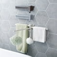 thumbnail image 2 of Ludlz Wall Mounted Swing Towel Bar - Bath Towel Rod Arm, Bathroom/Kitchen Swivel Towel Rack Hanger Holder Organizer, Folding Space Saver Towel Rail, 2 of 2