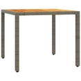thumbnail image 2 of vidaXL 3 Piece Garden Dining Set with Cushions Grey Poly Rattan, 2 of 5