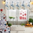 thumbnail image 5 of Blue Spring Floral Curtain Valances for Windows, Kitchen Valance Window Treatments Panel 2 Pack, Watercolor Blooming Summer Botanical Rod Pocket Short Curtains for Bathroom Bedroom 42 x 18 Inch, 5 of 8