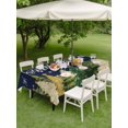 thumbnail image 3 of Outdoor Tablecloth with Umbrella Hole and Zipper, Navy Blue Christmas Rectangle Table Cloth 60x102 Inch Waterproof Tablecloth, Xmas Tree Snowflakes Winter Picnic Table Cover for Patio Camping, 3 of 7