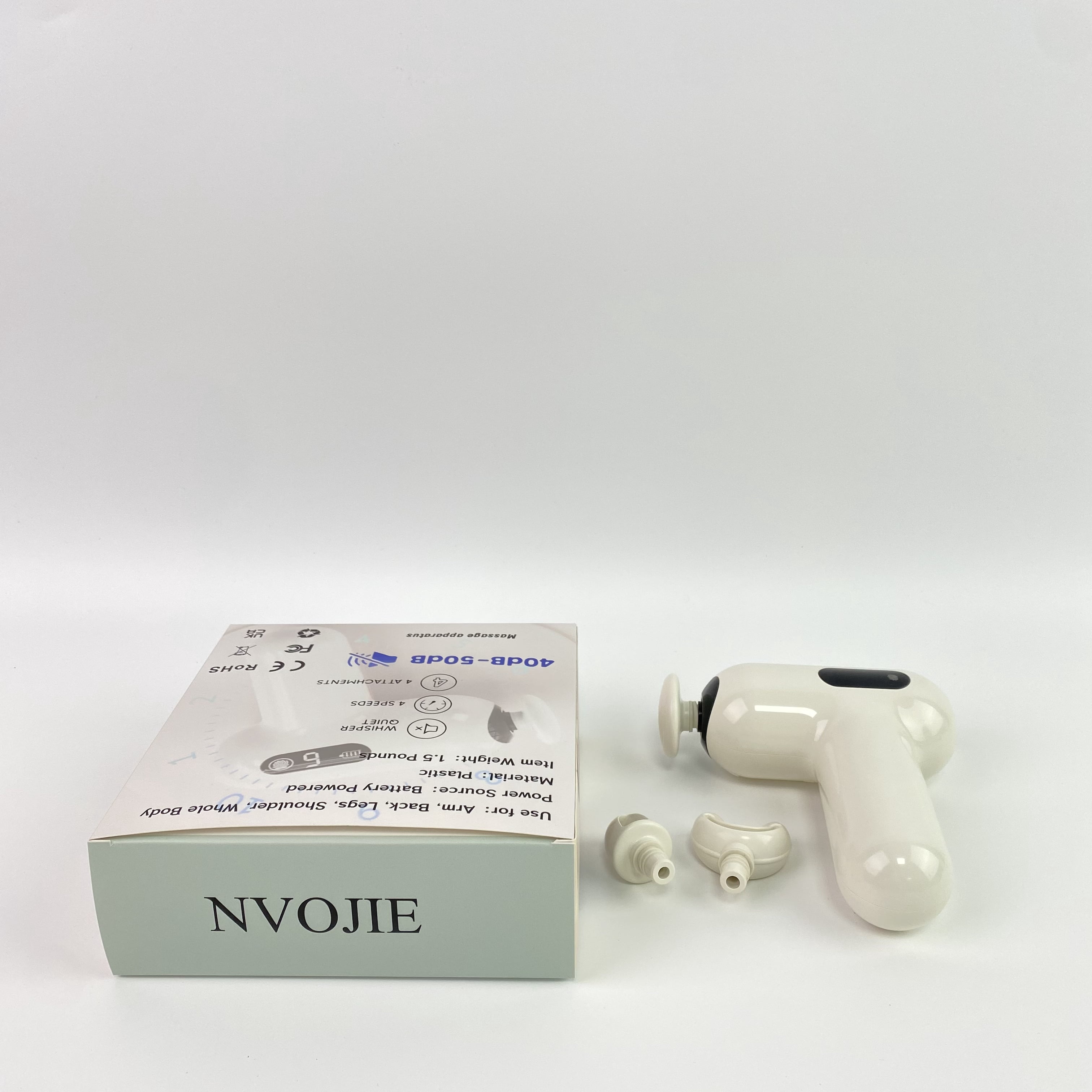 NVOJIE Massage apparatus,Massage Gun, Pocket-Sized Deep Tissue Massager Gun, Portable Percussion Muscle Massager Gun, Ultra Small & Quiet Muscle Massage Gun with Carry Case