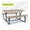 Coffee, variant on Outdoor Picnic Table Bench Set with Metal Base - Weather Resistant HDPE Wood-Like Table & Bench for Patio, Garden, Yard - 331lbs Capacity