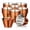 Copper-plated 4oz, variant on Fit Meal Prep [24 Pack 2.5 oz Stainless Steel Sauce Cups - Copper Plated Individual Round Condiments Ramekins, Commercial Grade Safe/Portion Dipping Sauce Kitchen Set