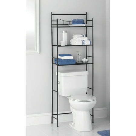 Mainstays 3 Shelf Bathroom Over The Toilet Space Saver With Liner Oil Rubbed Bronze Walmart Com Walmart Com