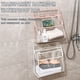 thumbnail image 5 of Bolsa de ducha colgante transparente con bolsillo para teléfono | Organizador de baño impermeable de TPU para dormitorio, gimnasio y viajes, 5 of 6