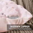 thumbnail image 2 of Jewlalo Halloween Throw Pillow Covers 18x18 Set of 2, Spooky Ghost Pink Decorations Pillow Cases Soft Plush Faux Fur Wool Couch Cushion Case for Couch Bed Sofa Living Room Home Decor, 2 of 7