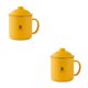 thumbnail image 2 of Billuyoard Taza de acero inoxidable de repuesto, 300ml, estilo Simple, a prueba de golpes, de doble capa, para el hogar, oficina, dormitorio, taza Amarillo 2piezas, 2 of 6